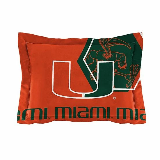 The Northwest Miami Hurricanes Twin Comforter Set With Sham - Image 3