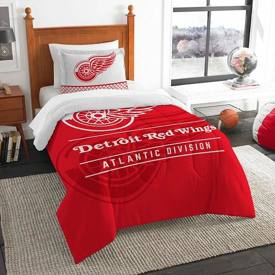 Detroit Red Wings Draft Twin Comforter Set By The Northwest