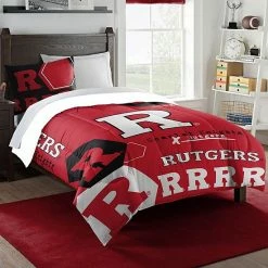 The Northwest Rutgers Scarlet Knights Twin Comforter Set With Sham