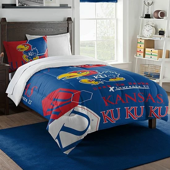 The Northwest Kansas Jayhawks Twin Comforter Set With Sham