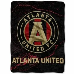 The Northwest Black Atlanta United FC 46" X 60" Concrete Raschel Throw Blanket