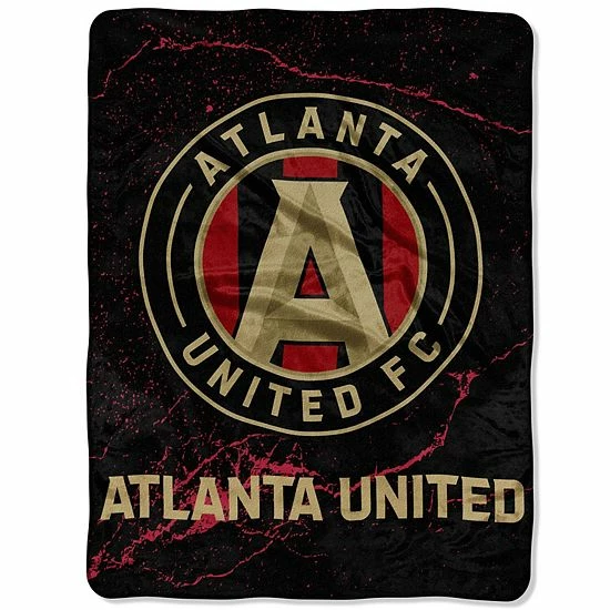 The Northwest Black Atlanta United FC 46" X 60" Concrete Raschel Throw Blanket