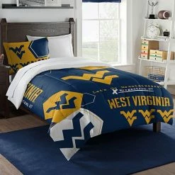 The Northwest West Virginia Mountaineers Twin Comforter Set With Sham