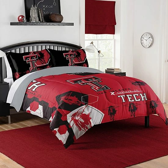 The Northwest Texas Tech Red Raiders Full/Queen Comforter With Shams