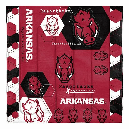 The Northwest Arkansas Razorbacks Full/Queen Comforter Set With Shams - Image 2