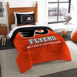 Philadelphia Flyers Draft Twin Comforter Set By The Northwest