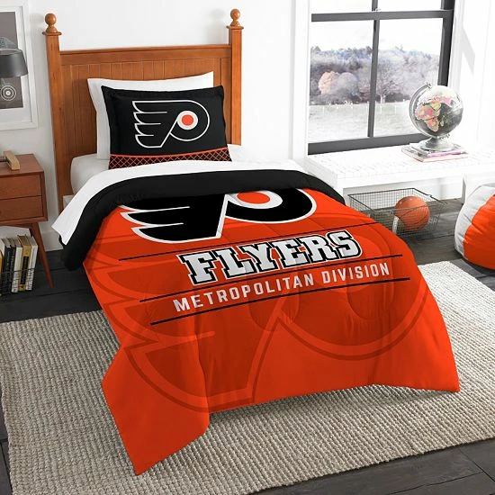 Philadelphia Flyers Draft Twin Comforter Set By The Northwest