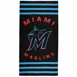 The Northwest Miami Marlins 30" X 60" Striped Beach Towel