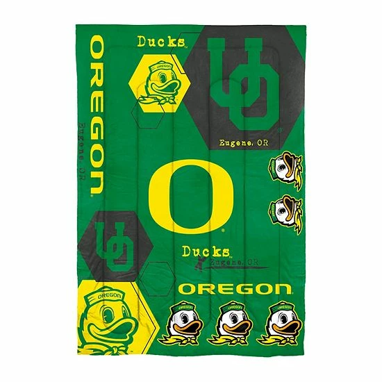 The Northwest Oregon Ducks Twin Comforter Set With Sham - Image 2