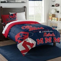 The Northwest Ole Miss Rebels Twin Comforter Set With Sham