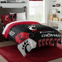 The Northwest Cincinnati Bearcats Twin Comforter Set With Sham