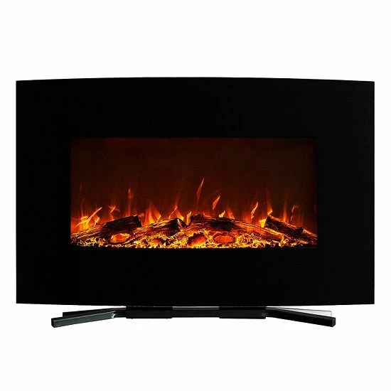 The Northwest 36" Curved Color Changing Wall Mount Fireplace & Floor Stand - Image 2