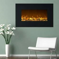 The Northwest 36" Color Changing Wall Mount Fireplace & Floor Stand