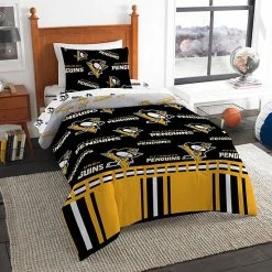 Pittsburgh Penguins NHL Twin Bedding Set By The Northwest
