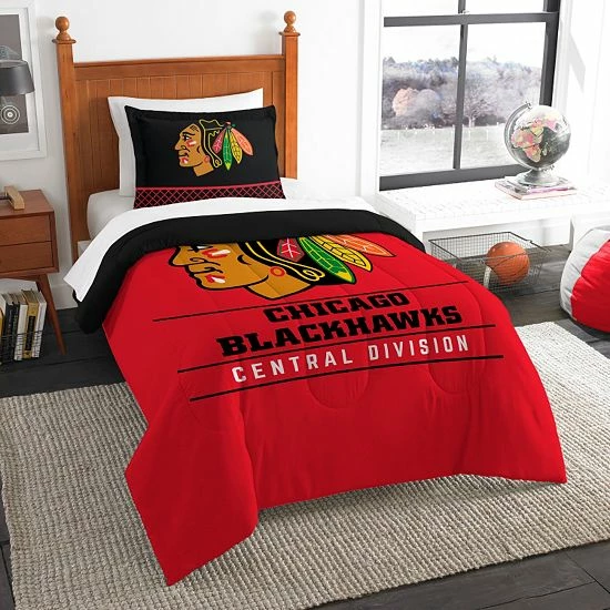 Chicago Blackhawks Draft Twin Comforter Set By The Northwest