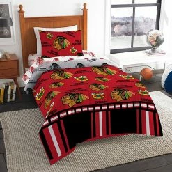 Chicago Blackhawks NHL Twin Bedding Set By The Northwest