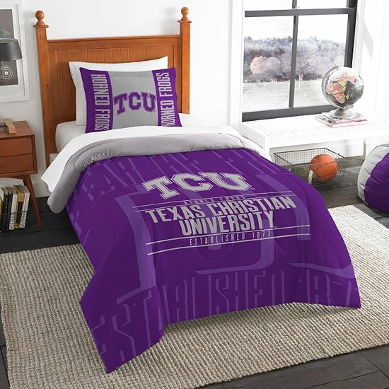 TCU Horned Frogs Modern Take Twin Comforter Set By The Northwest