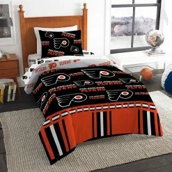 Philadelphia Flyers NHL Twin Bedding Set By The Northwest